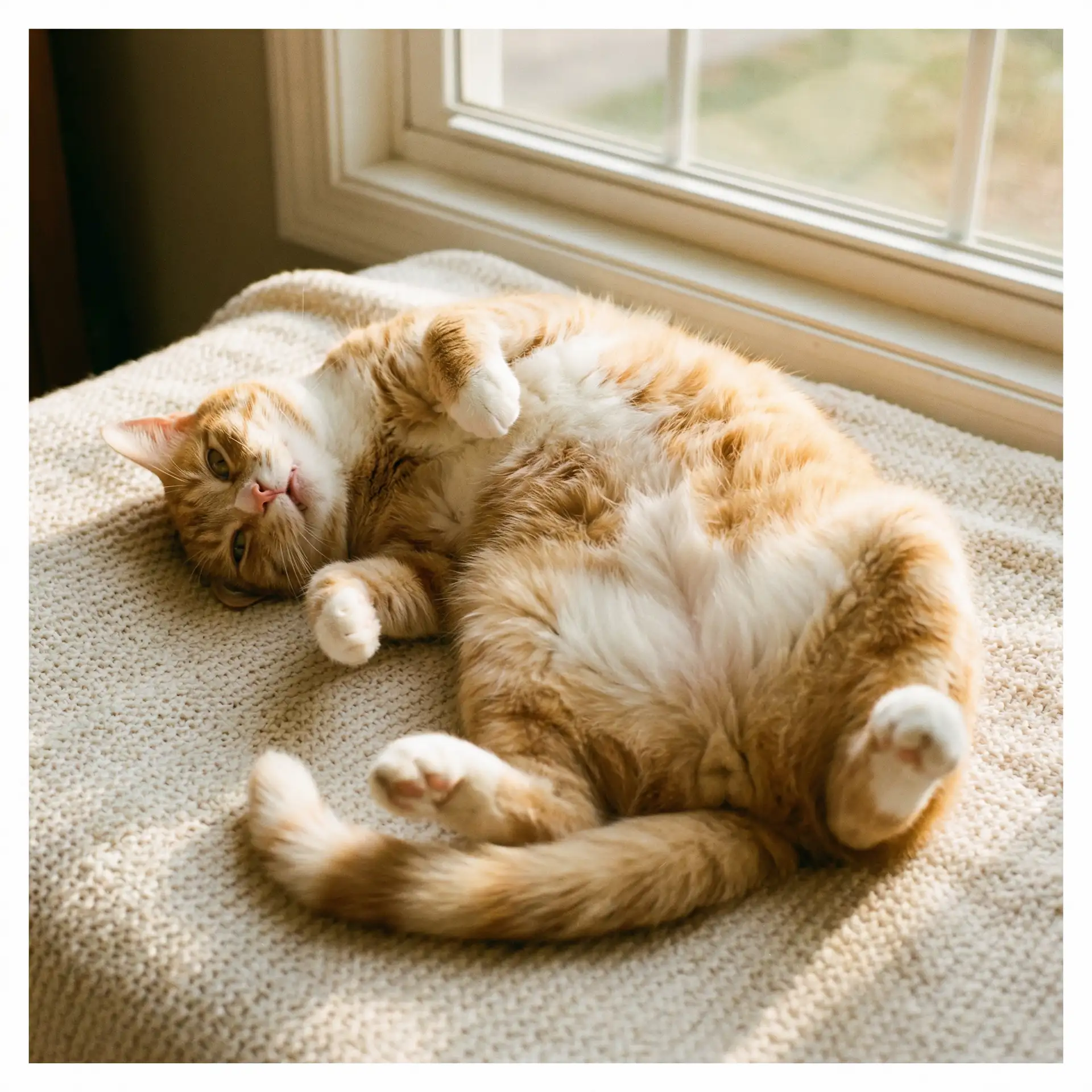 猫咪仰躺露出肚皮 - 校草殿下的专宠宝贝